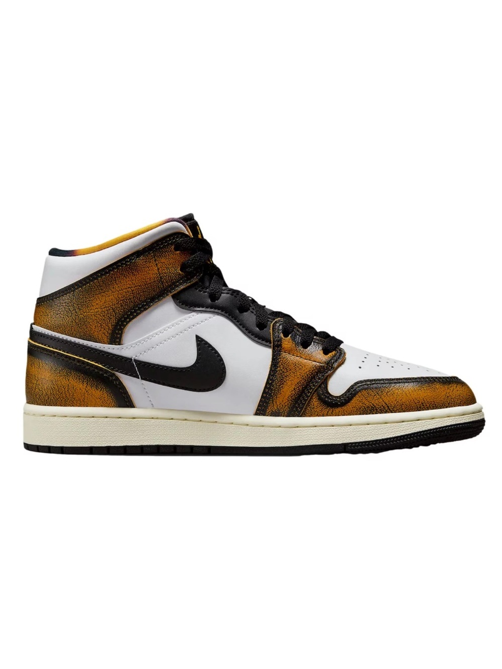 Nike Men’s Air Jordan 1 Mid SE Orange Wear Away Size 8